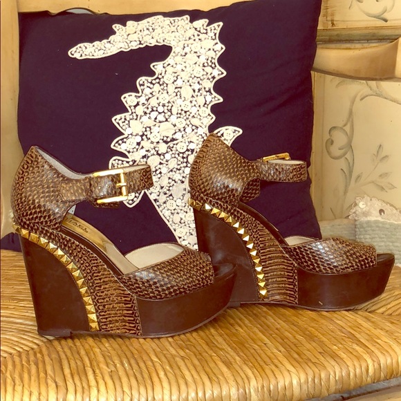 Michael Kors Studded Wedges - Picture 1 of 4